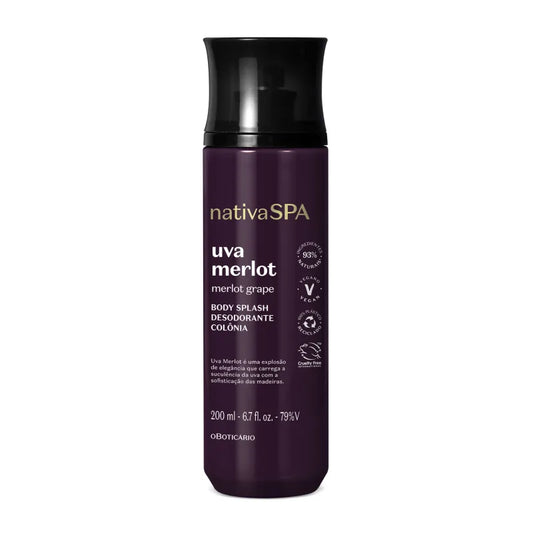 Nativa Spa Merlot Grape Body Splash Deodorant Cologne 200ml