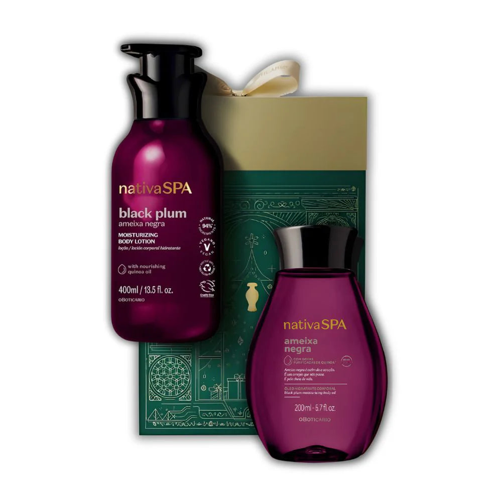 Nativa SPA Black Plum Gift Set – Body Lotion & Body Oil