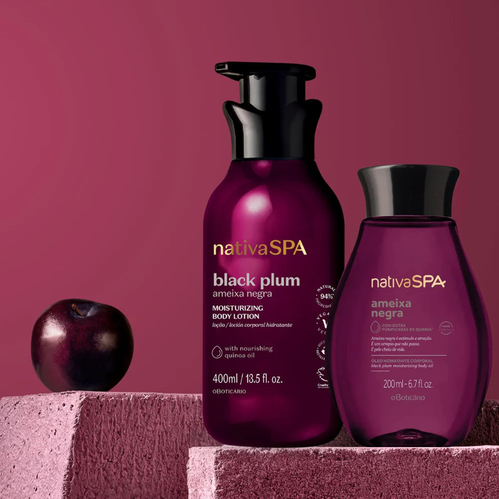 Nativa SPA Black Plum Gift Set – Body Lotion & Body Oil