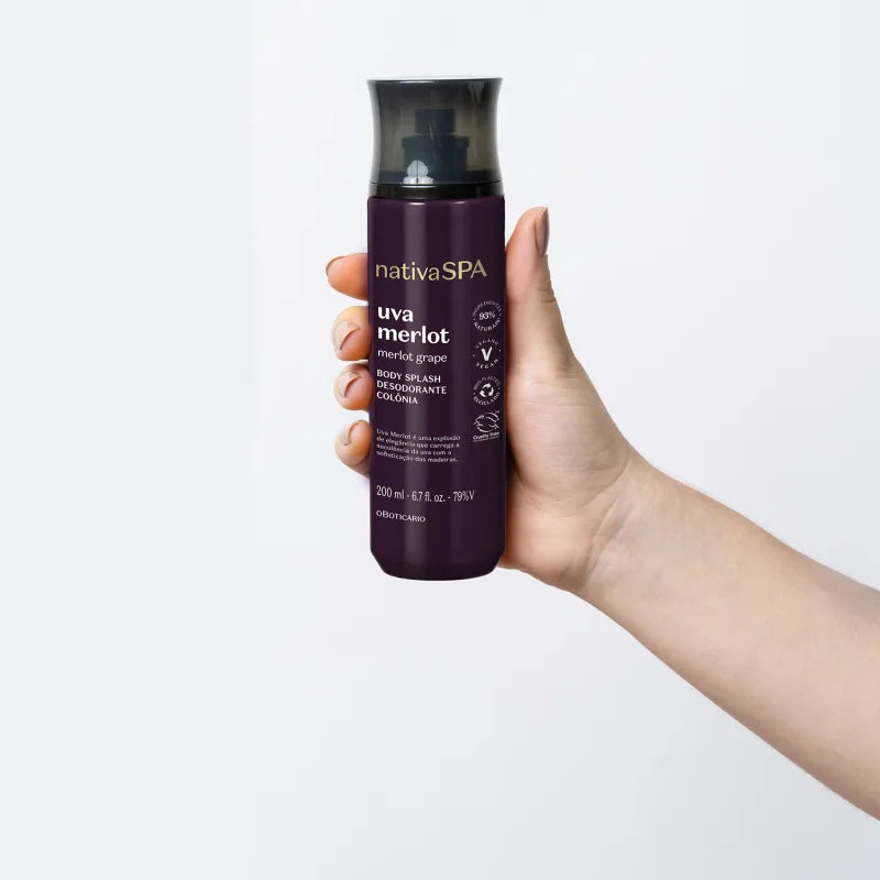 Nativa Spa Merlot Grape Body Splash Deodorant Cologne 200ml